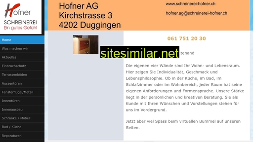 schreinerei-hofner.ch alternative sites