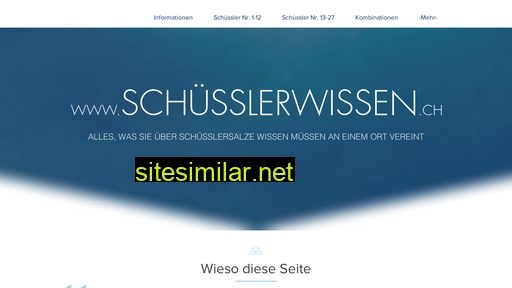 schuesslerwissen.ch alternative sites