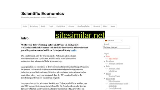 scientificeconomics.ch alternative sites