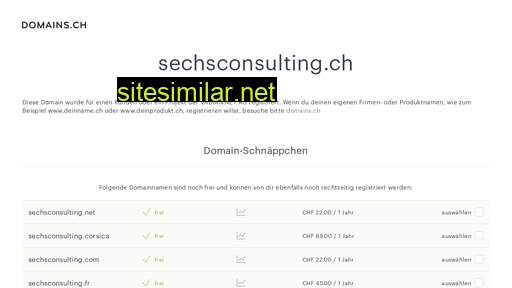 sechsconsulting.ch alternative sites
