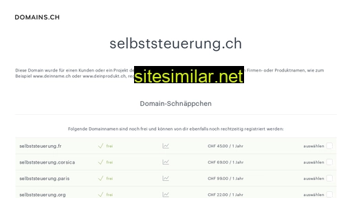 selbststeuerung.ch alternative sites