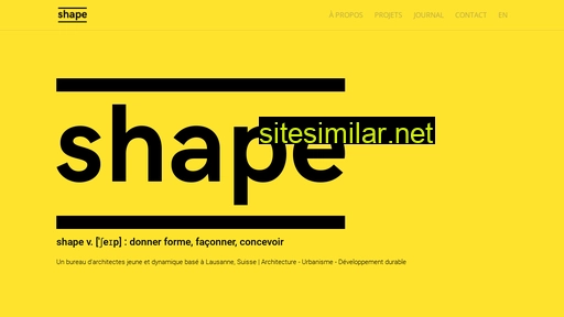 shapearchitecture.ch alternative sites