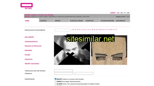 sikart.ch alternative sites