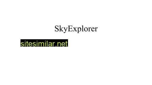 Skyexplorer similar sites