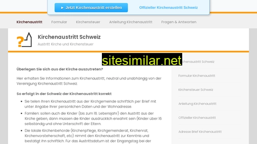 sofort-kirchenaustritt.ch alternative sites