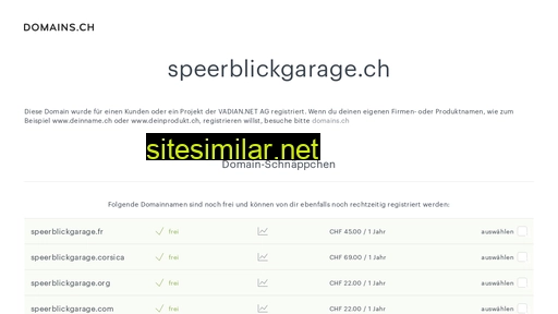 speerblickgarage.ch alternative sites