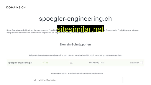 spoegler-engineering.ch alternative sites