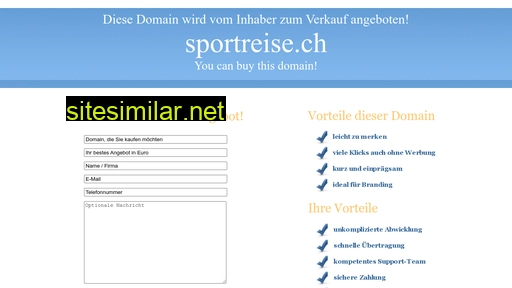 sportreise.ch alternative sites