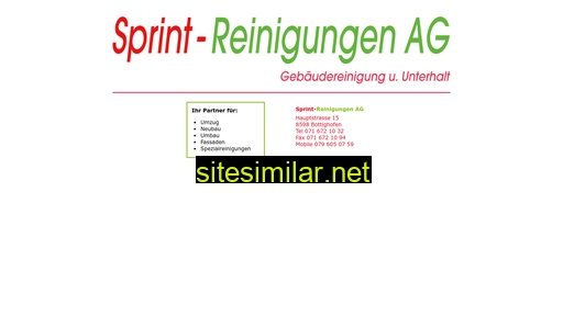sprintreinigung.ch alternative sites