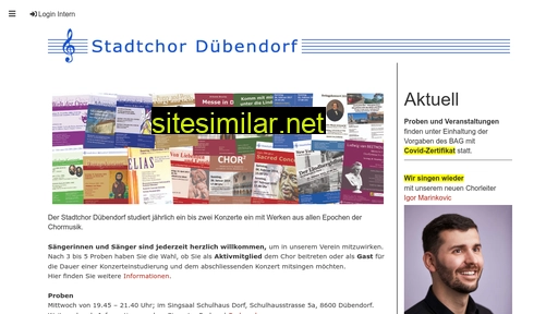 stadtchor-duebendorf.ch alternative sites