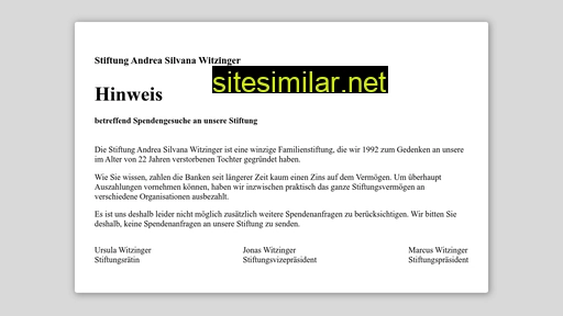stiftung-andrea-silvana-witzinger.ch alternative sites