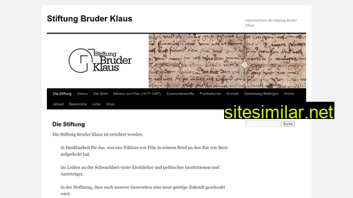 stiftungbruderklaus.ch alternative sites