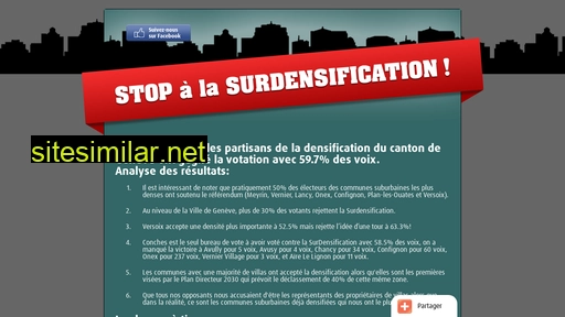 stopsurdensification.ch alternative sites