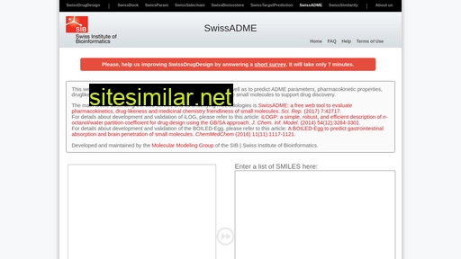 swissadme.ch alternative sites
