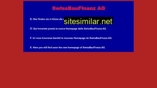 swissbaufinanz.ch alternative sites
