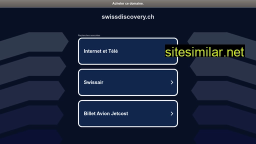 Swissdiscovery similar sites