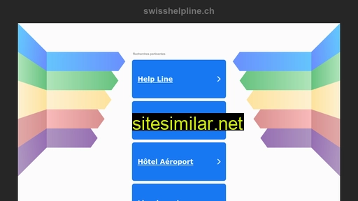 swisshelpline.ch alternative sites