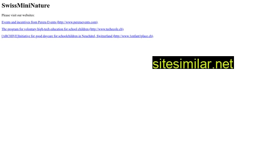 swissmininature.ch alternative sites