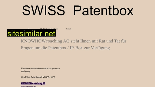 swiss-patentbox.ch alternative sites
