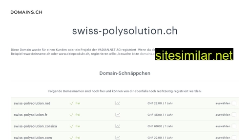 swiss-polysolution.ch alternative sites