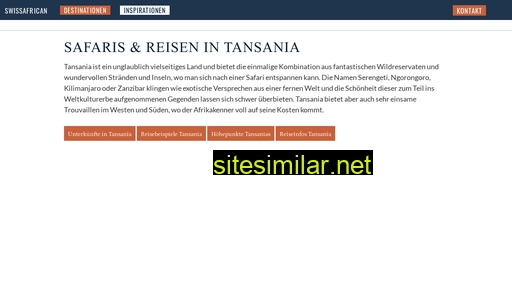 tansaniareise.ch alternative sites
