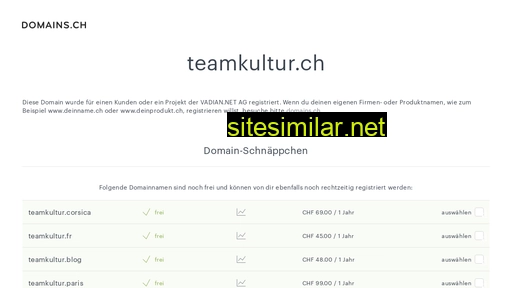 teamkultur.ch alternative sites