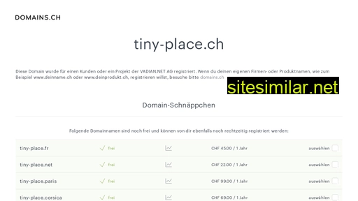 tiny-place.ch alternative sites