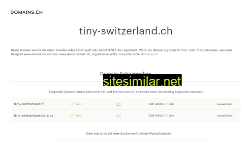 tiny-switzerland.ch alternative sites