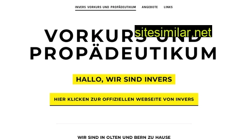 vorkurs-bern.ch alternative sites