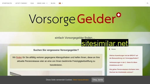 vorsorgegelder.ch alternative sites