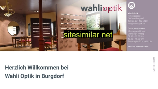 wahlioptik.ch alternative sites