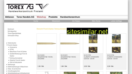 webshop.torex.ch alternative sites