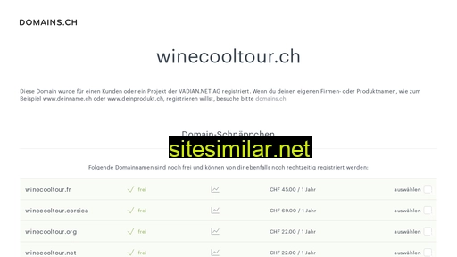 winecooltour.ch alternative sites