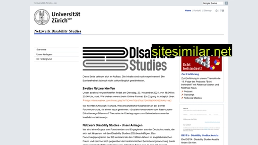 www.disabilitystudies.uzh.ch alternative sites