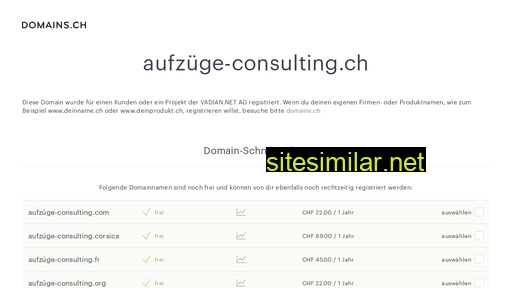 aufzüge-consulting.ch alternative sites