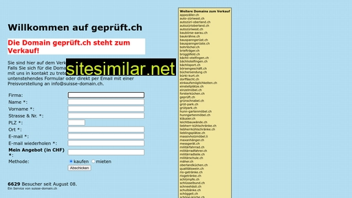 geprüft.ch alternative sites