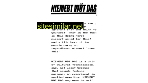 niemertwötdas.ch alternative sites