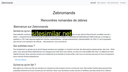 zebromands.ch alternative sites