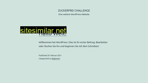 Zuckerfrei-challenge similar sites