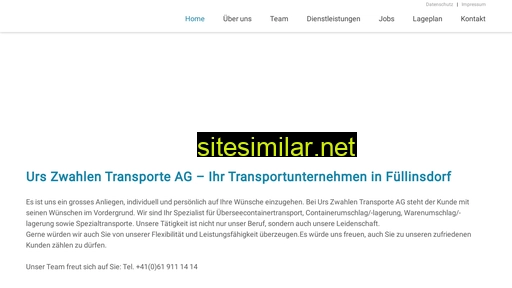 zwahlentransporte.ch alternative sites