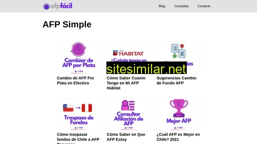 afpfacil.cl alternative sites