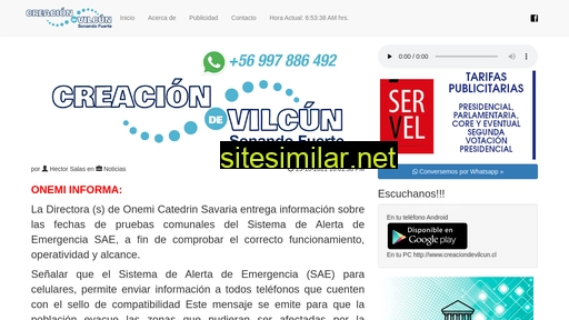 creaciondevilcun.cl alternative sites