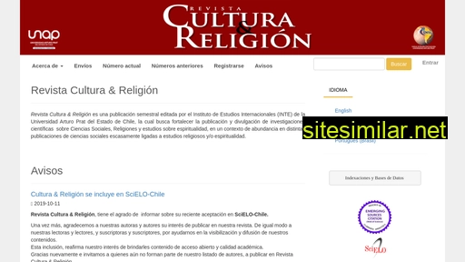 revistaculturayreligion.cl alternative sites