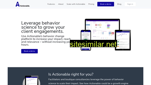 Actionable similar sites