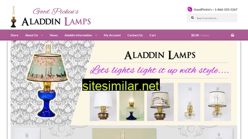 aladdinlamps.co alternative sites