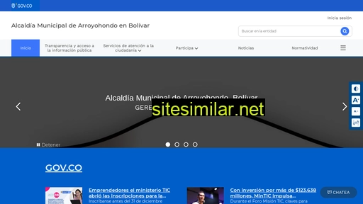 arroyohondo-bolivar.gov.co alternative sites
