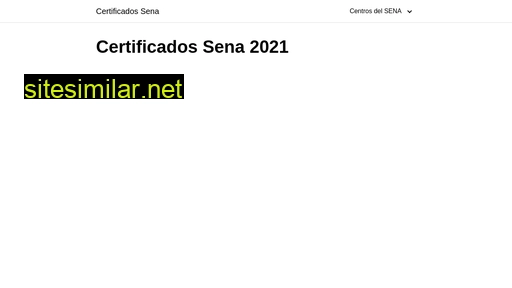 certificadossena.com.co alternative sites