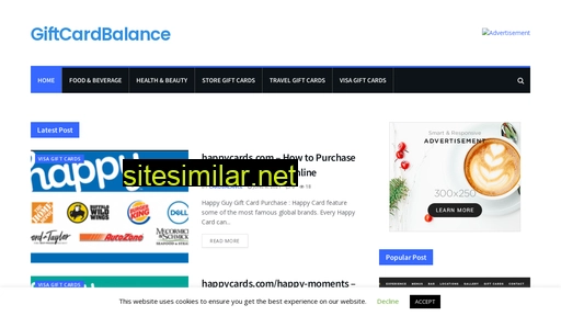 Checkgiftcardbalance similar sites