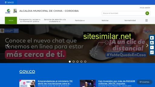 chima-cordoba.gov.co alternative sites