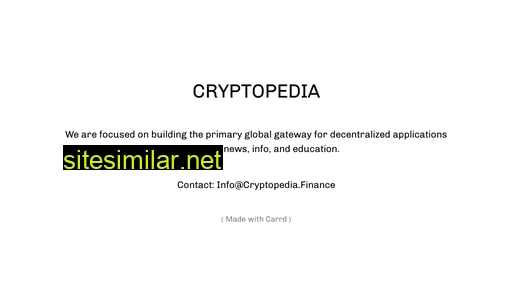 cryptopedia.carrd.co alternative sites